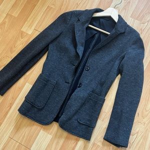 ATM grey knit blazer with white flecks